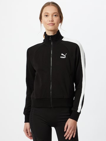 PUMA Sportsweatjacke in Schwarz: predná strana