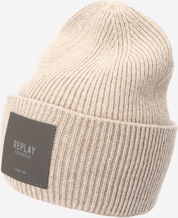 REPLAY Muts in Beige: voorkant