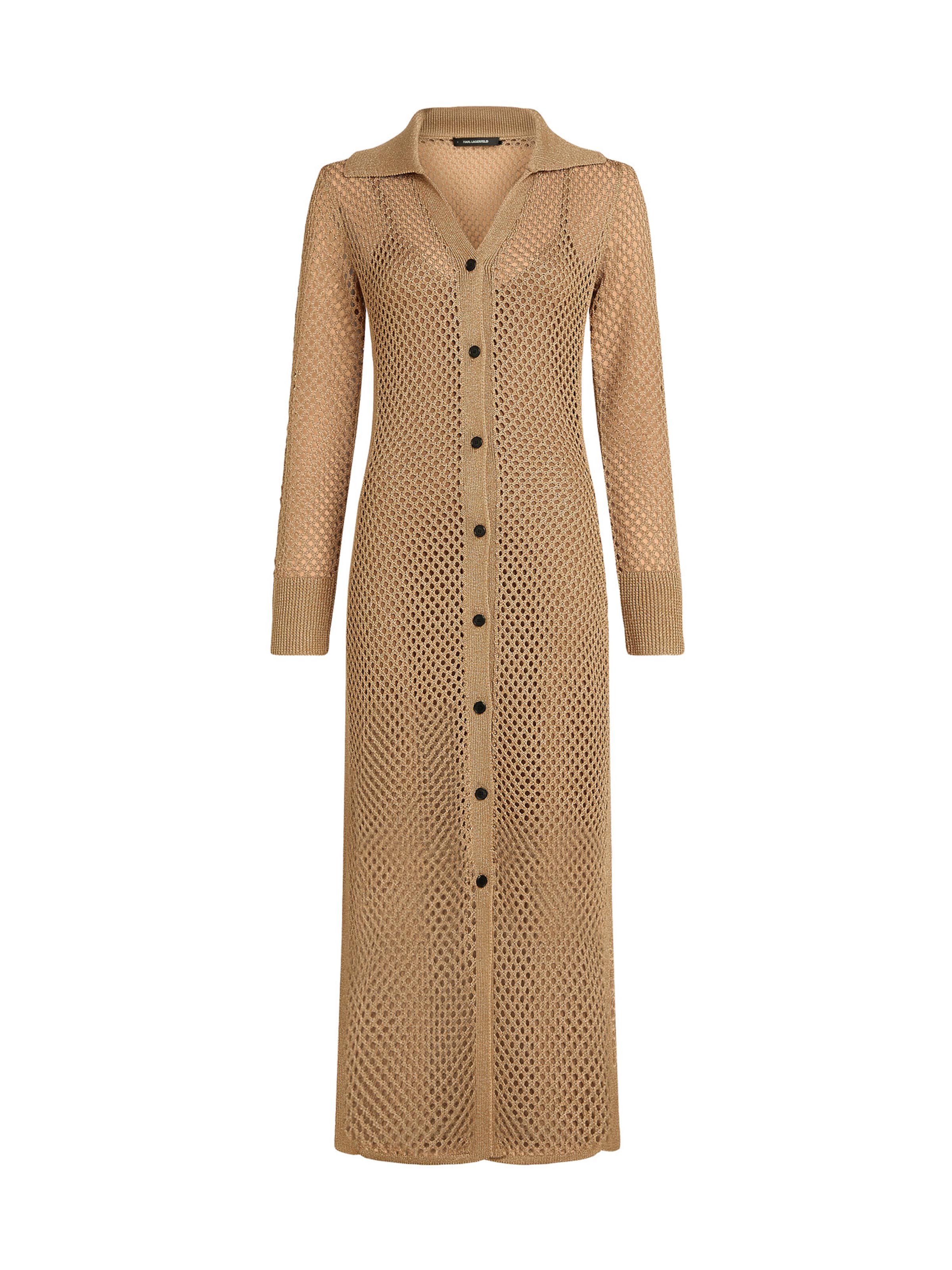 Karl Lagerfeld Shirt dress in Brown: front