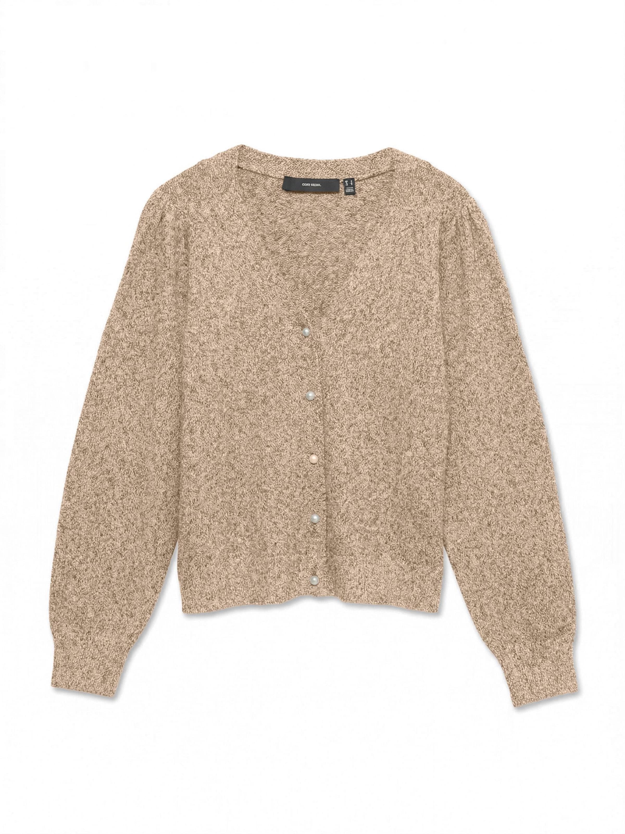 VERO MODA Gebreid vest 'VMDoffy' in Zilver: voorkant