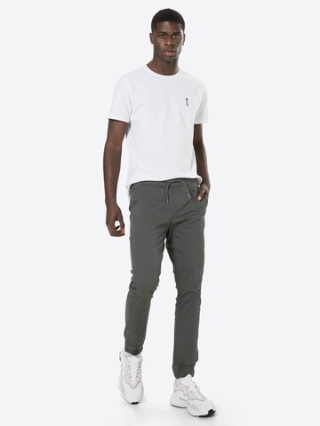 !Solid Tapered Broek in Grijs