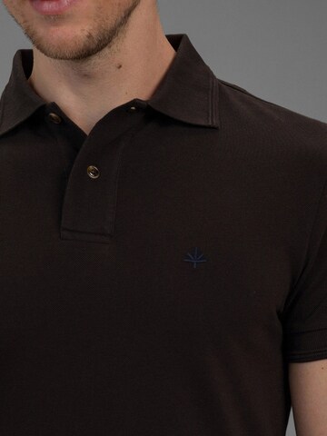 Laurent Vergne Shirt 'Hugo Cotton Pique Polo in Brown' in Brown: front