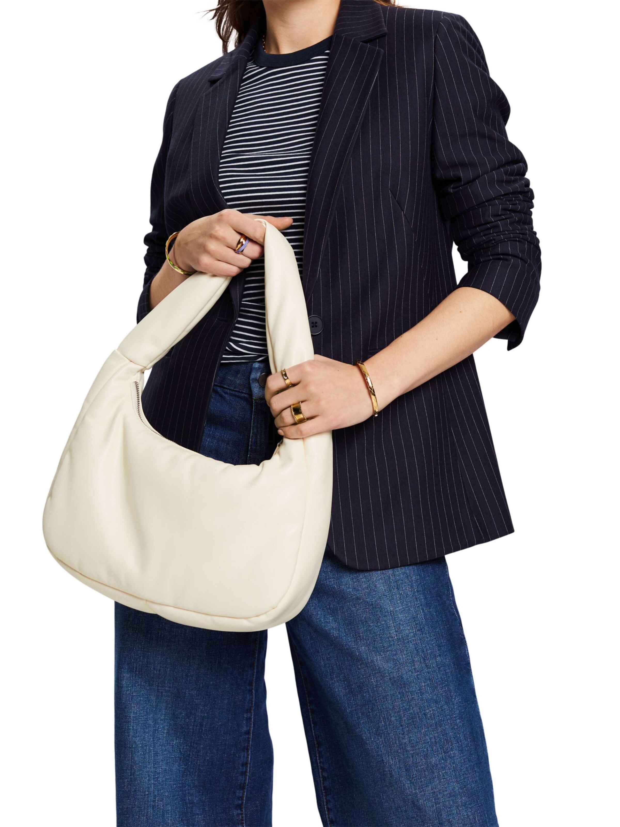 Borsa a spalla di ESPRIT in beige: frontale