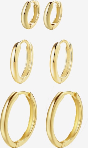 Hey Happiness Ohrringe 'Trio Hoops' in Gold: Vorderseite