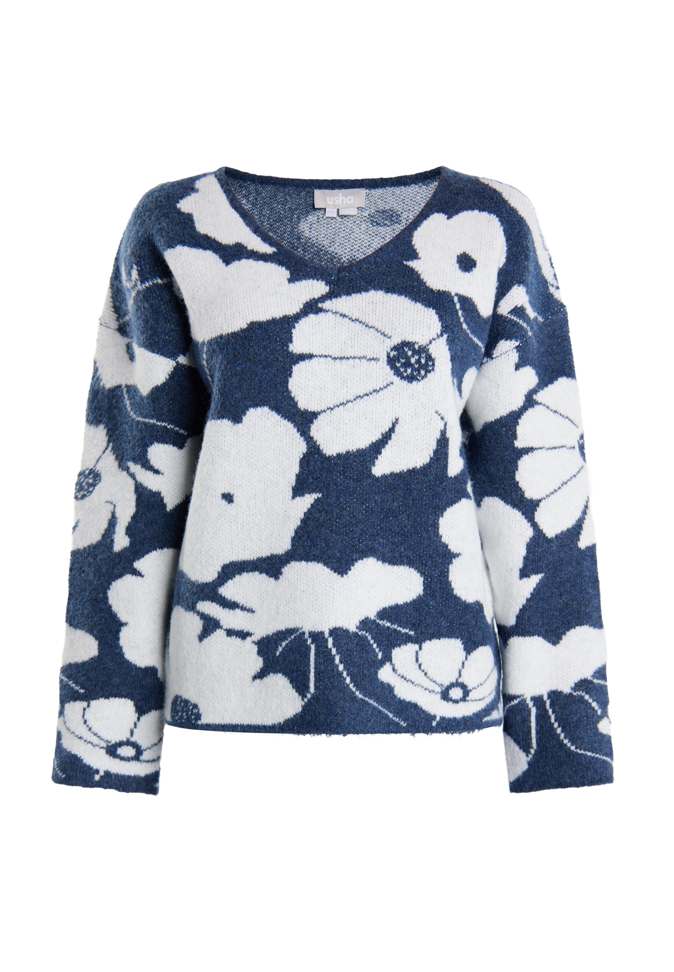 Usha Trui 'Lurea' in Blauw: voorkant