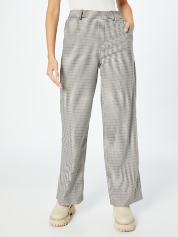 OBJECT - Pierna ancha Pantalón plisado 'LISA' en beige: frente