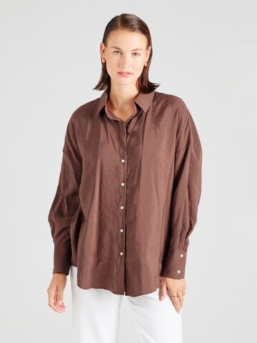 Camicia da donna 'ONLZazima' di ONLY in marrone: frontale