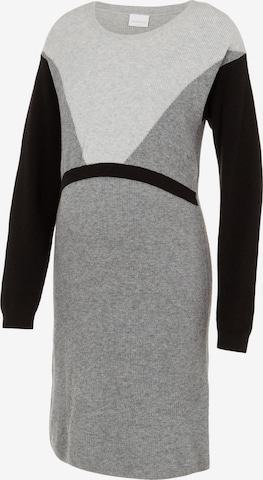 MAMALICIOUS Knitted dress in Grey: front