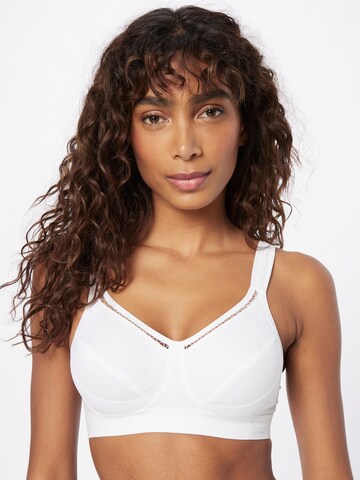 Bustier Soutien-gorge de sport SHOCK ABSORBER en blanc : devant