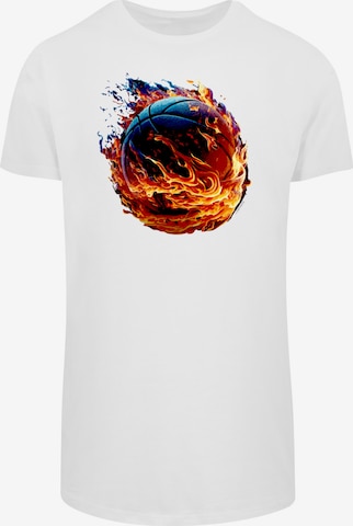 T-Shirt 'BASKETBALL COLLECTION' F4NT4STIC en blanc : devant