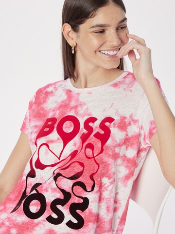 T-shirt 'Elenza' BOSS en rose