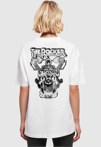 Merchcode Oversized Shirt 'Thin Lizzy - Rocker' in White: front