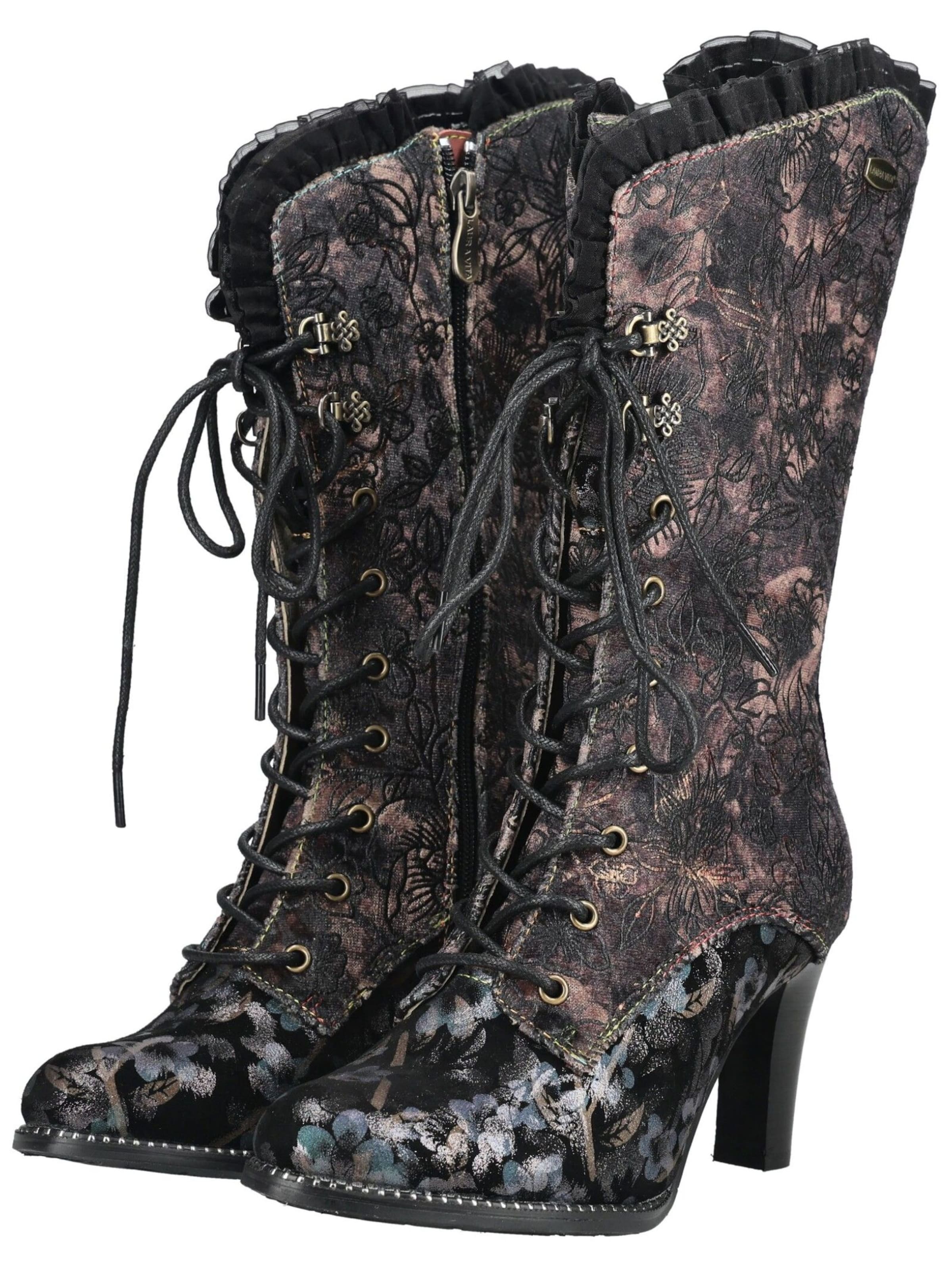 Bottes à lacets Laura Vita en gris