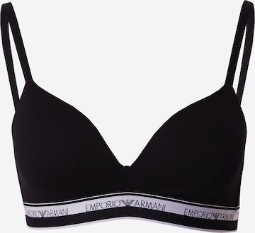 Emporio Armani Triangle Bra in Black: front