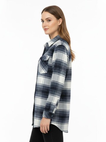 Chemisier 'Women's flannel shirt with 4 Pockets' Radwa en bleu