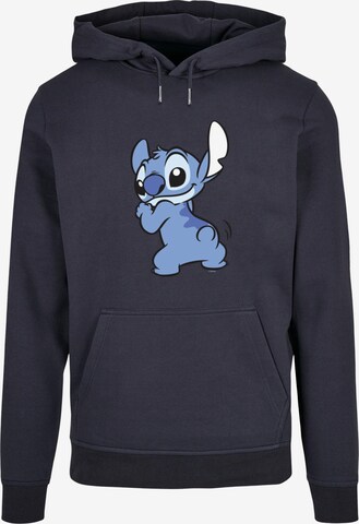 ABSOLUTE CULT Sweatshirt 'Lilo And Stitch - Stitch Backside' in Blauw: voorkant