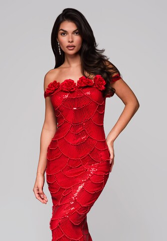 Ombre Abendkleid in Rot