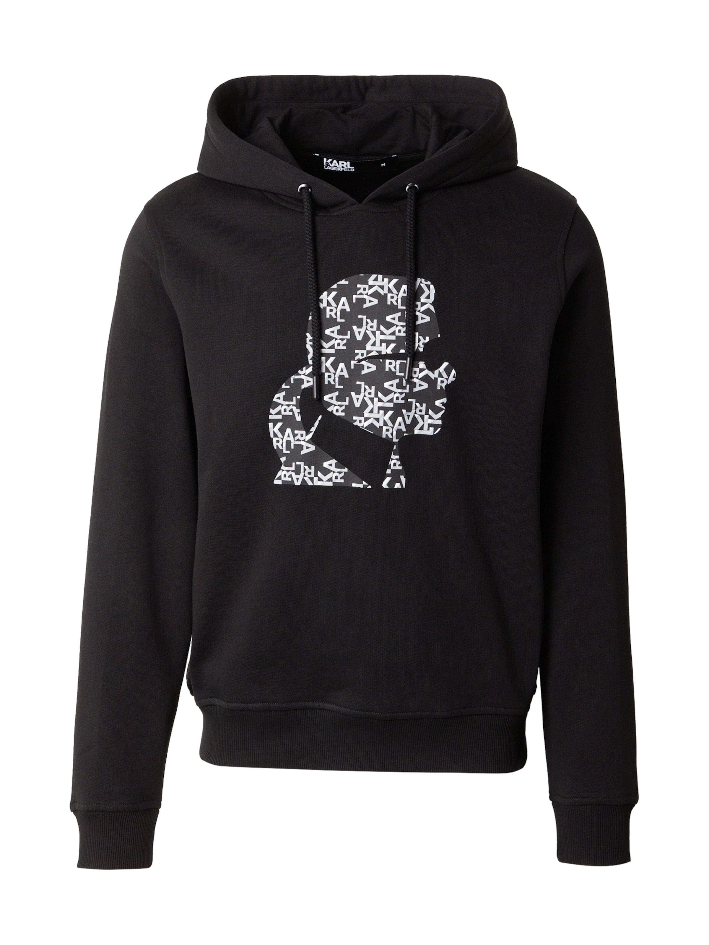 Karl LagerfeldSweater majica - crna boja: prednji dio