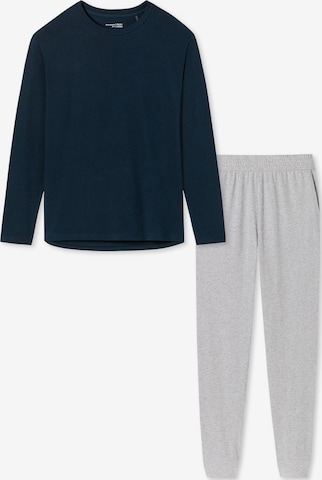 SCHIESSER Pajama 'Cotton' in Grey: front