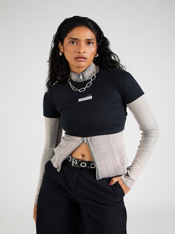 CONVERSE Shirt in Zwart: voorkant