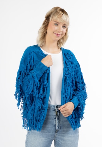 IZIA Knit Cardigan in Blue: front