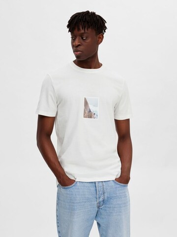 SELECTED HOMME Koszulka 'ALOHA' w kolorze biały: przód