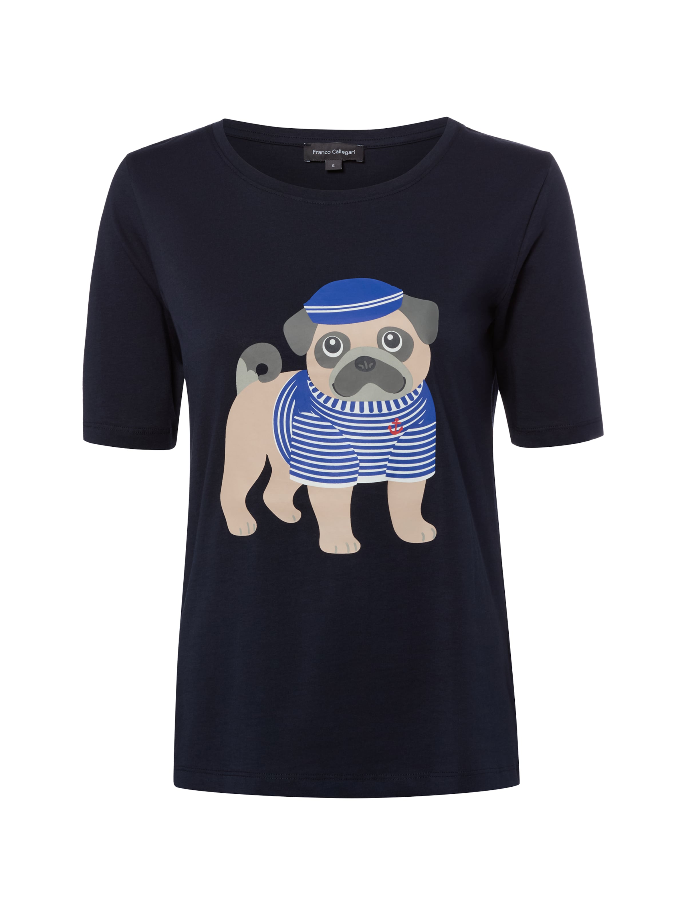 T-shirt Franco Callegari en bleu : devant