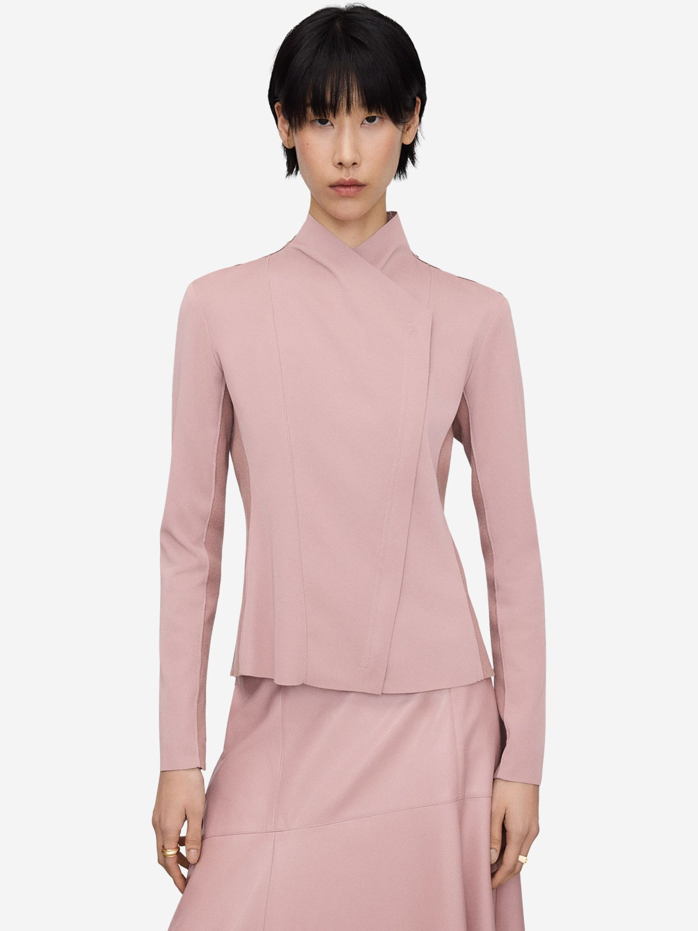 Adolfo Dominguez - Chaqueta de entretiempo en rosa: frente