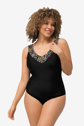 Ulla Popken Swimsuit in Black: front