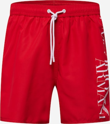 Emporio Armani Zwemshorts in Rood: voorkant