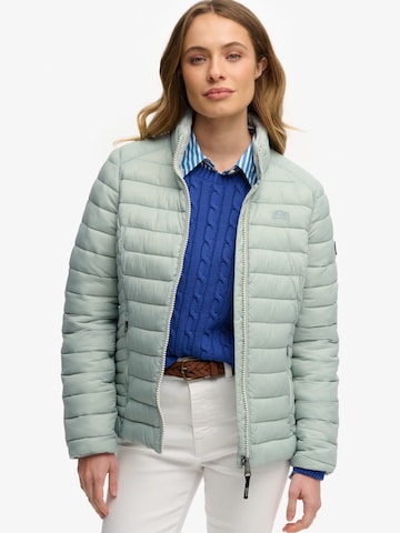 Geacă de primăvară-toamnă de la Superdry pe verde: față