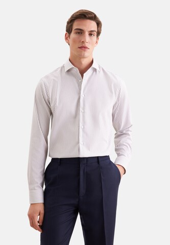 SEIDENSTICKER Regular fit Business shirt in Brown: front