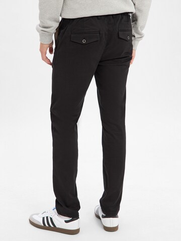 Nils Sundström Regular Chino Pants 'Matt' in Black