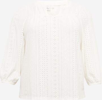 ONLY Carmakoma - Blusa 'SANDRA' en blanco: frente