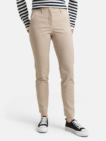 TOM TAILOR Slimfit Broek 'Mia' in Grijs: voorkant