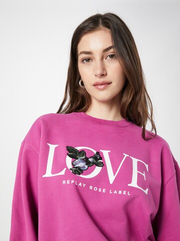 REPLAY Sweatshirt i rosa