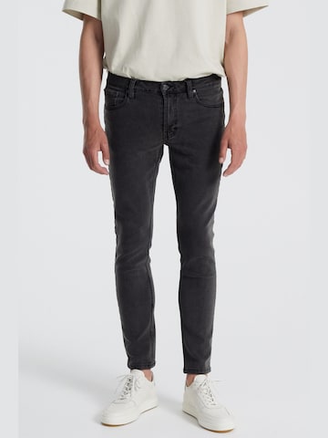 Coupe slim Jean 'Mr. Red' Denim Project en gris : devant