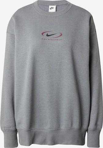 Nike Sportswear Sweatshirt 'Swoosh' in Grau: predná strana