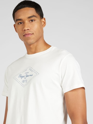 T-Shirt 'WESLEY' Pepe Jeans en blanc