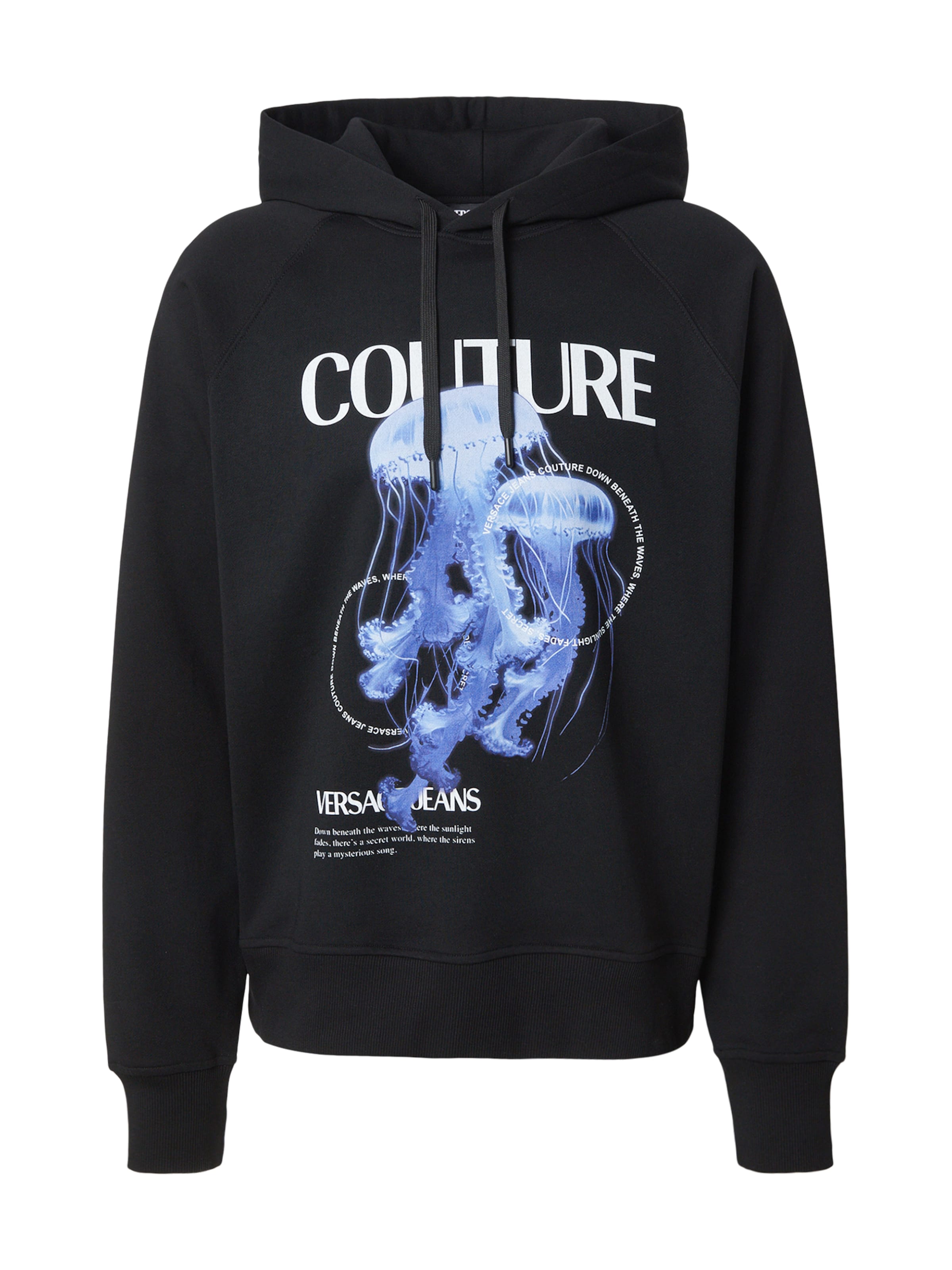 Sweat-shirt 'JELLYFISH' Versace Jeans Couture en noir : devant