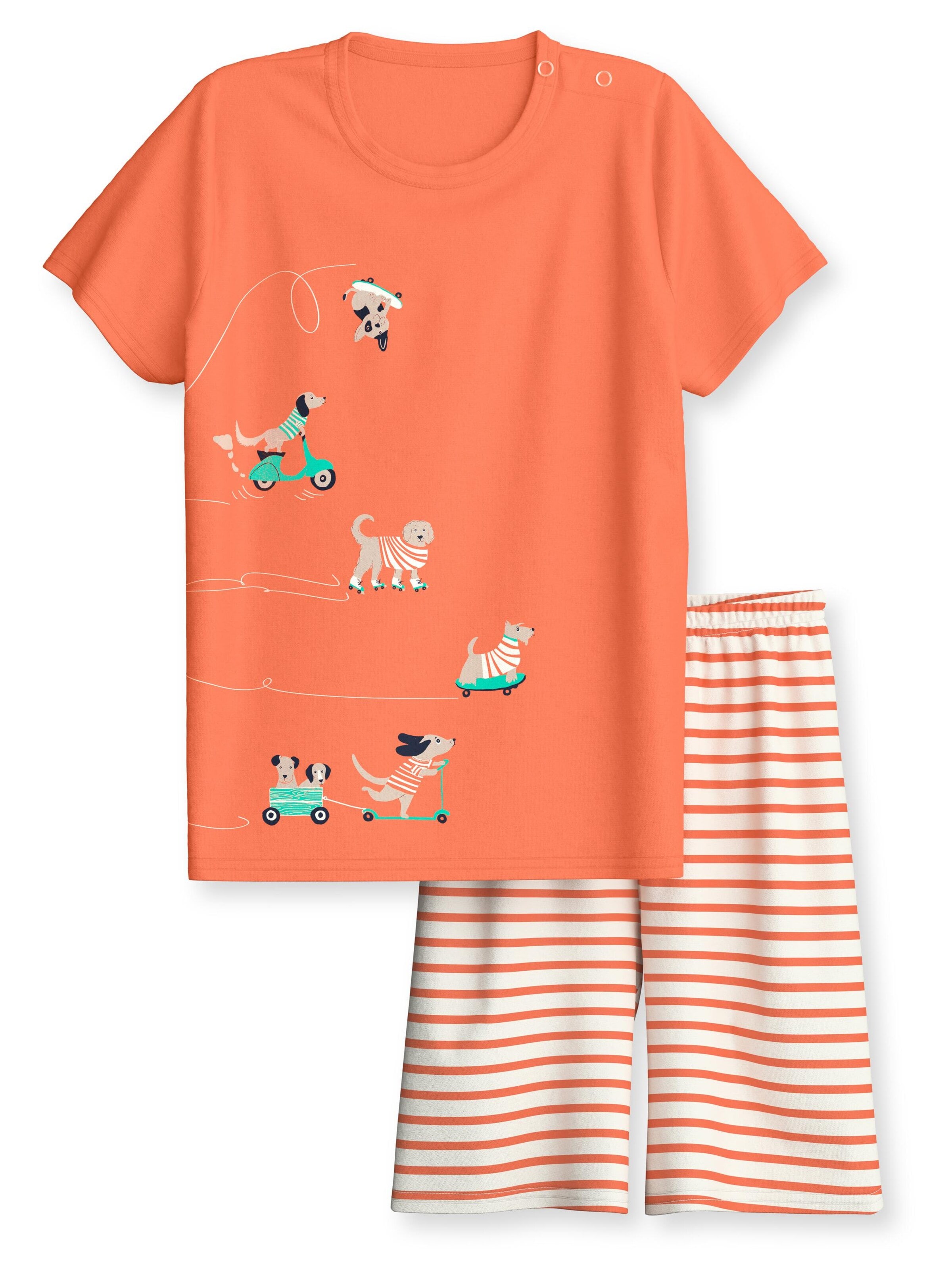 CALIDA Pajamas 'Toddlers Scooter' in Orange: front