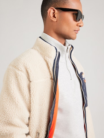 Superdry Fleece jacket in Beige