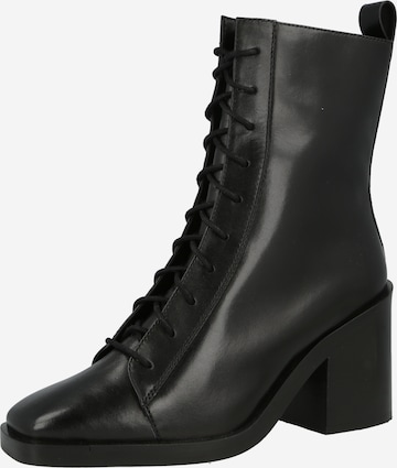 Karolina Kurkova Originals Lace-Up Ankle Boots 'Linda' in Black: front