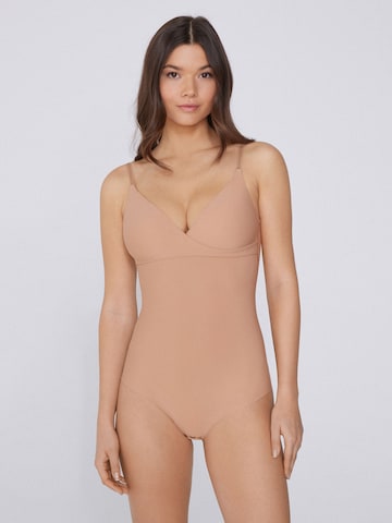 Tezenis Shapingbody in Beige: Vorderseite