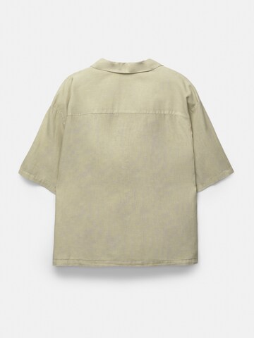 Pull&Bear Comfort fit Button Up Shirt in Beige