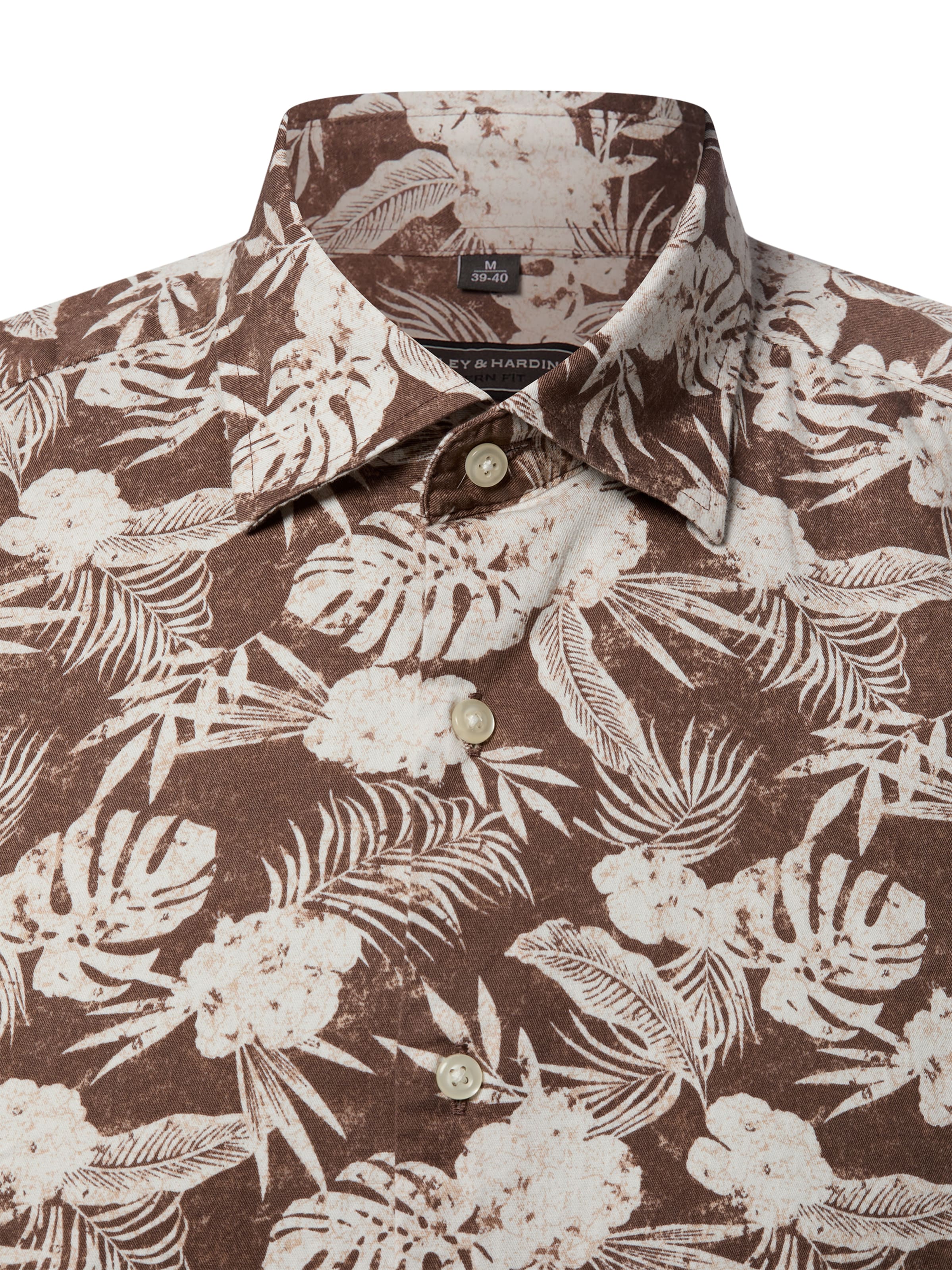 Finshley & Harding Regular fit Button Up Shirt in Brown