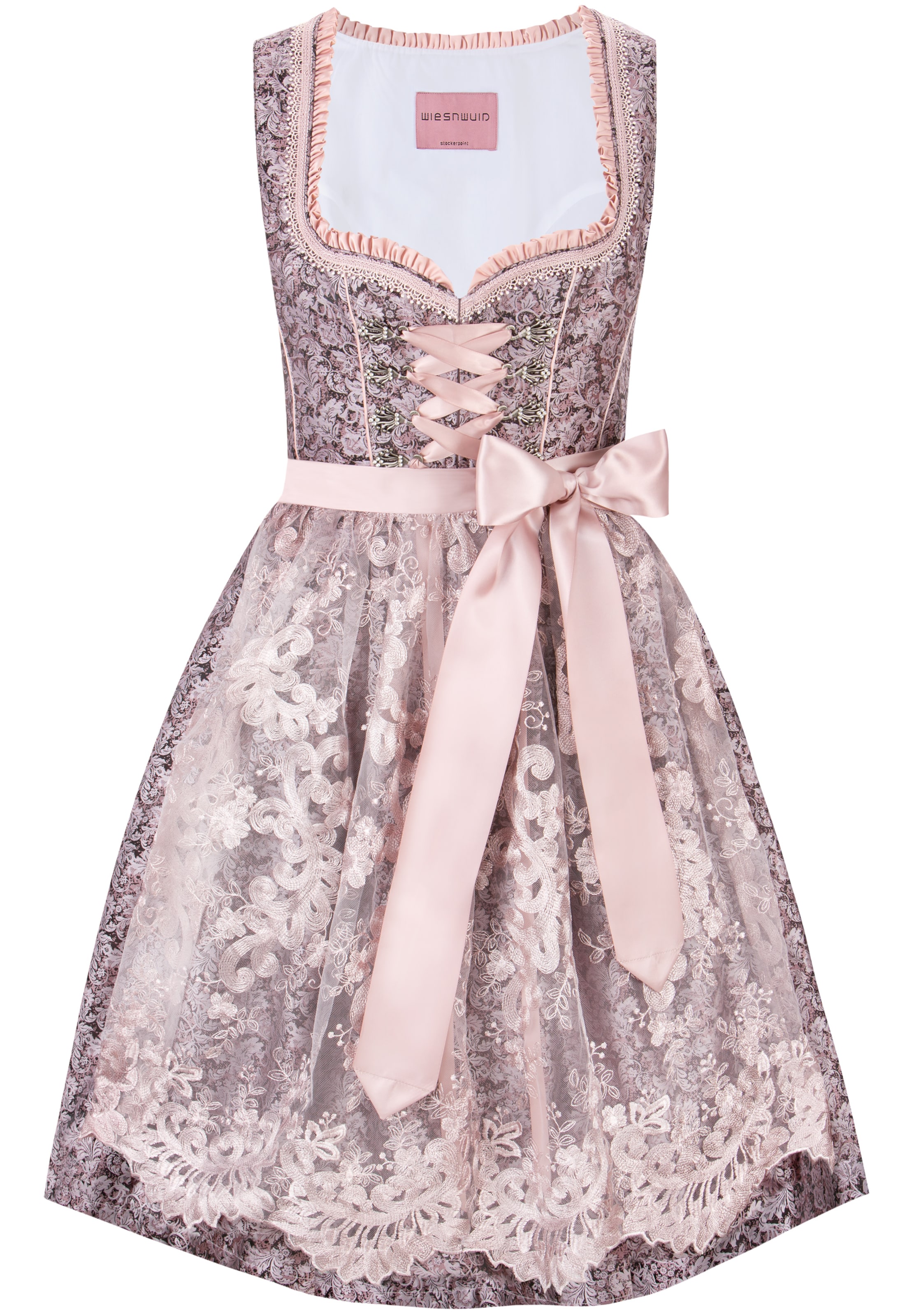 STOCKERPOINT Dirndl 'Meryl' in Roze: voorkant