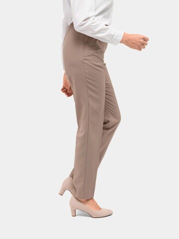 Goldner Regular Pleated Pants in Beige