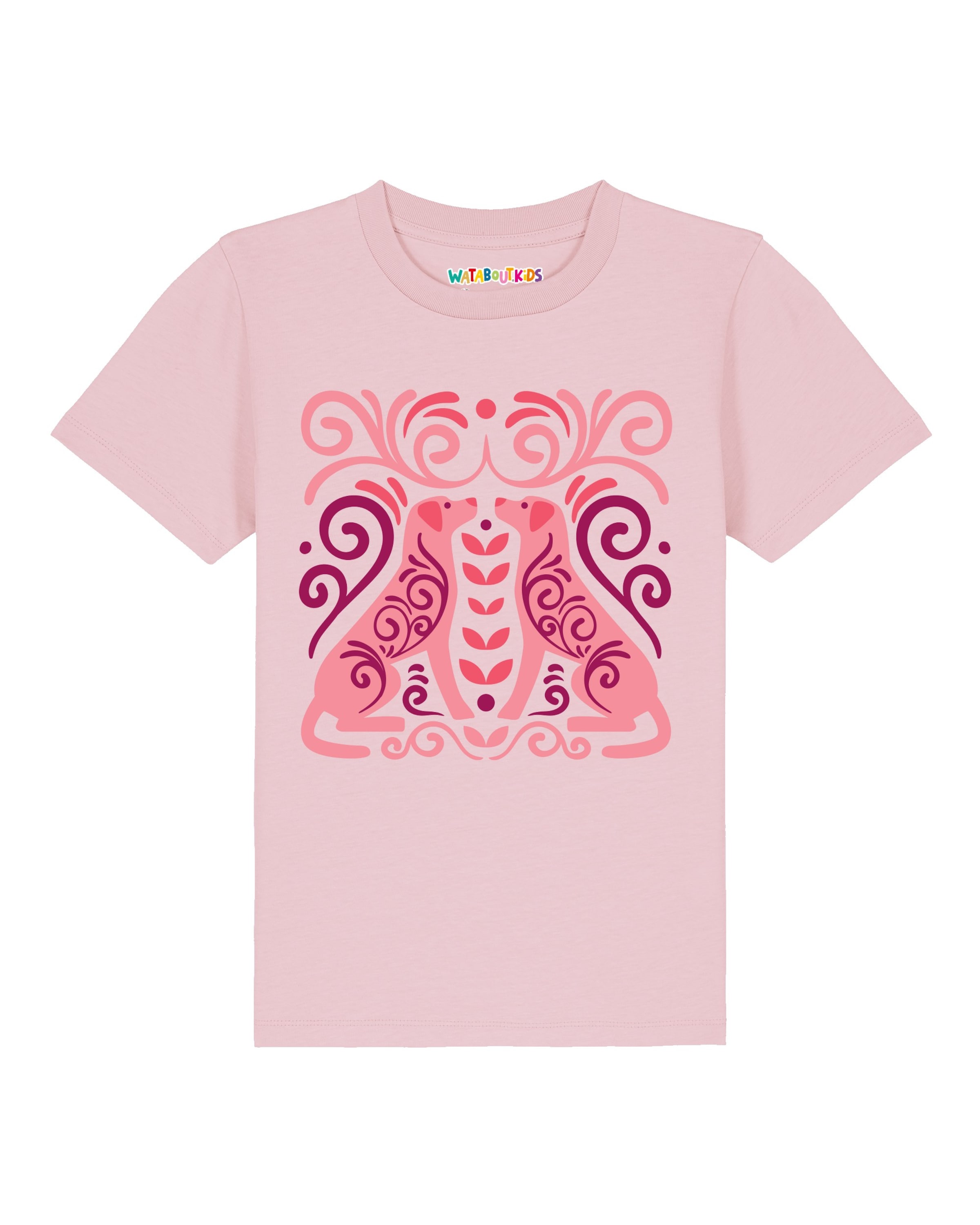 watabout.kids Shirt 'Hundeliebe' in Pink: front