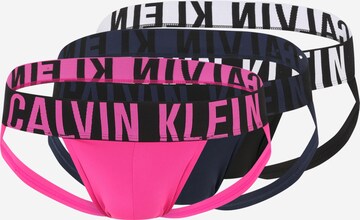 Slip 'Jock' de la Calvin Klein Underwear pe albastru: față